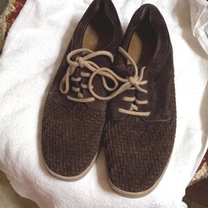 UGG Lace-Up Shoes ENERG Treadlite Brown Suede Sz 11